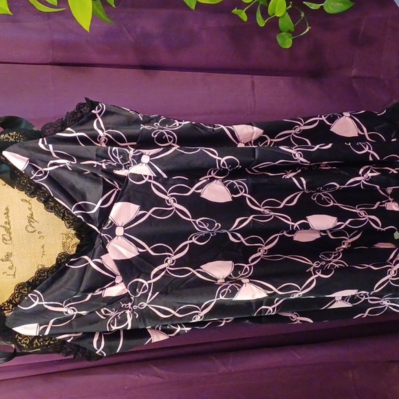 NWT DOLLSKILL 2x Widow black/pink black ribbon straps mini dress - Picture 15 of 15